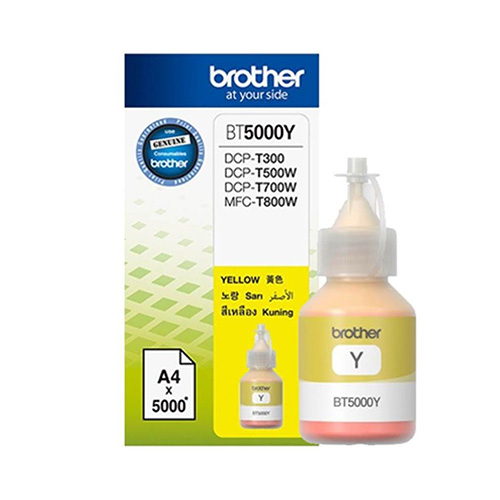 Genuine Brother BT5000Y Yellow Ink Bottle